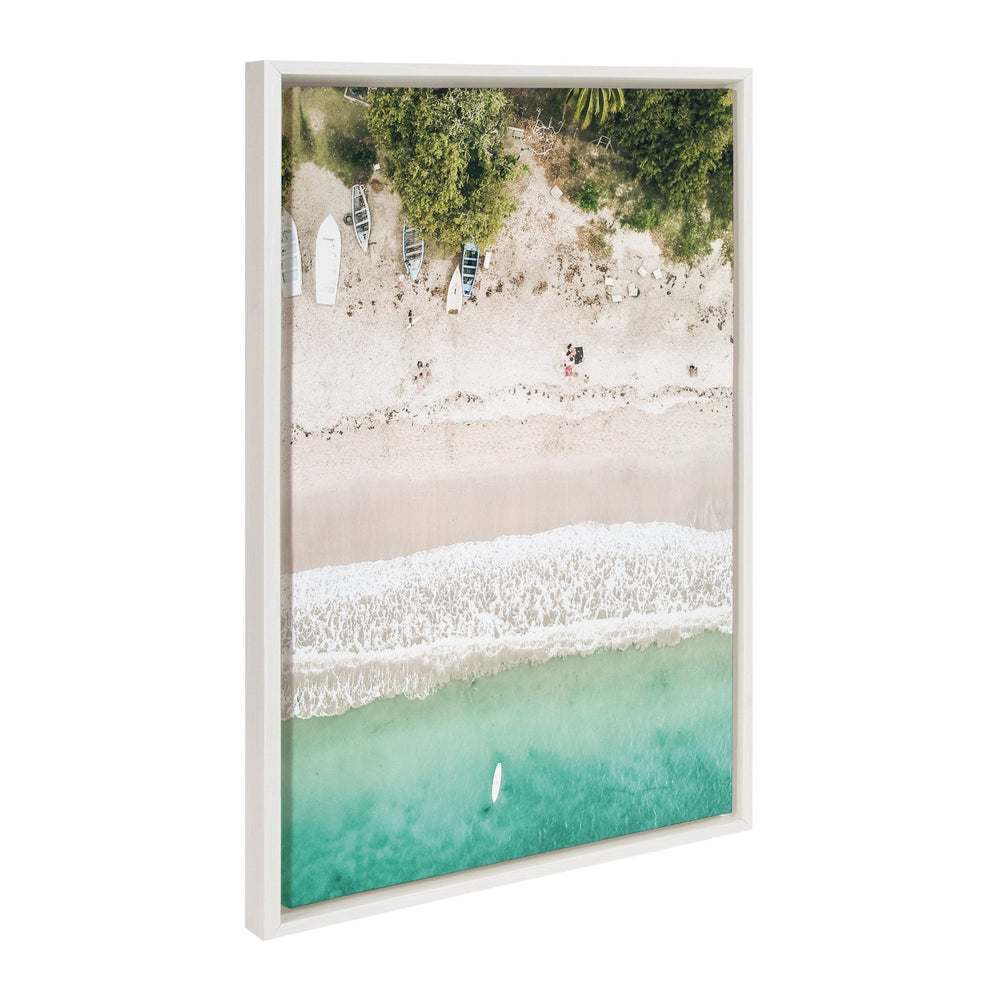 Sylvie Tropical Beach Framed Canvas Set - Quahog Bay Bedding