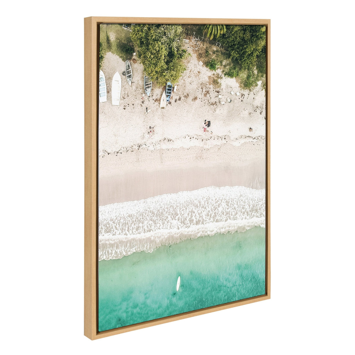 Sylvie Tropical Beach Framed Canvas Set - Quahog Bay Bedding