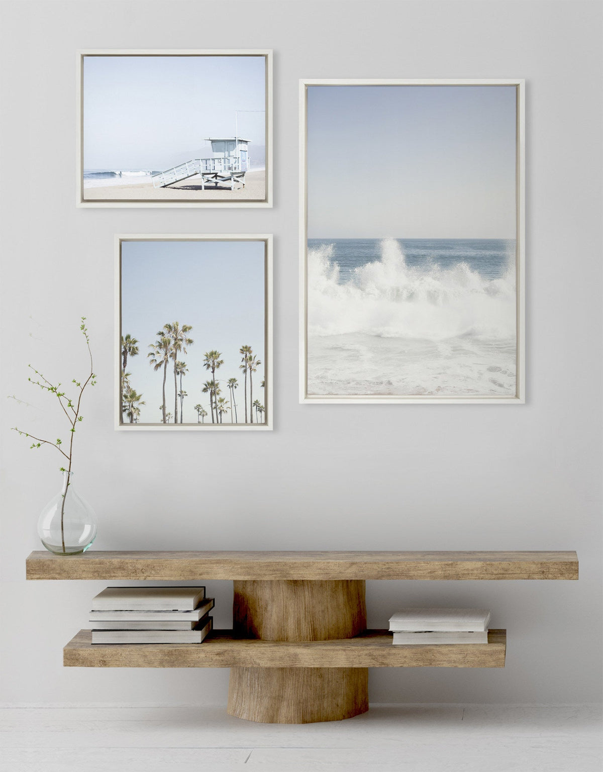 Sylvie Waves Crashing Framed Canvas Set by Caroline Mint - Quahog Bay Bedding