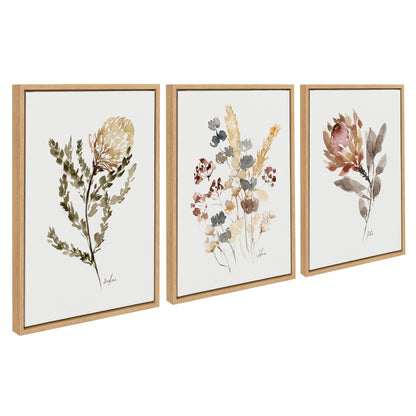 Sylvie Wild Banksia Wild Salvia and Wild King Protea Framed Canvas by Sara Berrenson - Quahog Bay Bedding