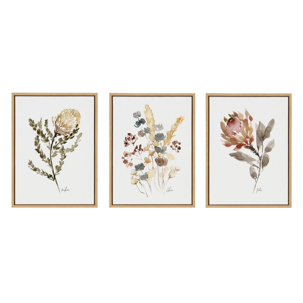 Sylvie Wild Banksia Wild Salvia and Wild King Protea Framed Canvas by Sara Berrenson - Quahog Bay Bedding