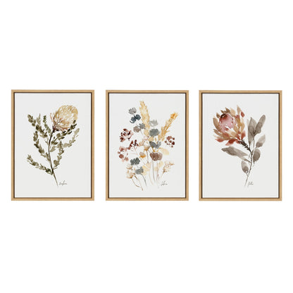 Sylvie Wild Banksia Wild Salvia and Wild King Protea Framed Canvas by Sara Berrenson - Quahog Bay Bedding