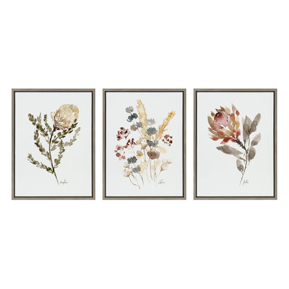 Sylvie Wild Banksia Wild Salvia and Wild King Protea Framed Canvas by Sara Berrenson - Quahog Bay Bedding