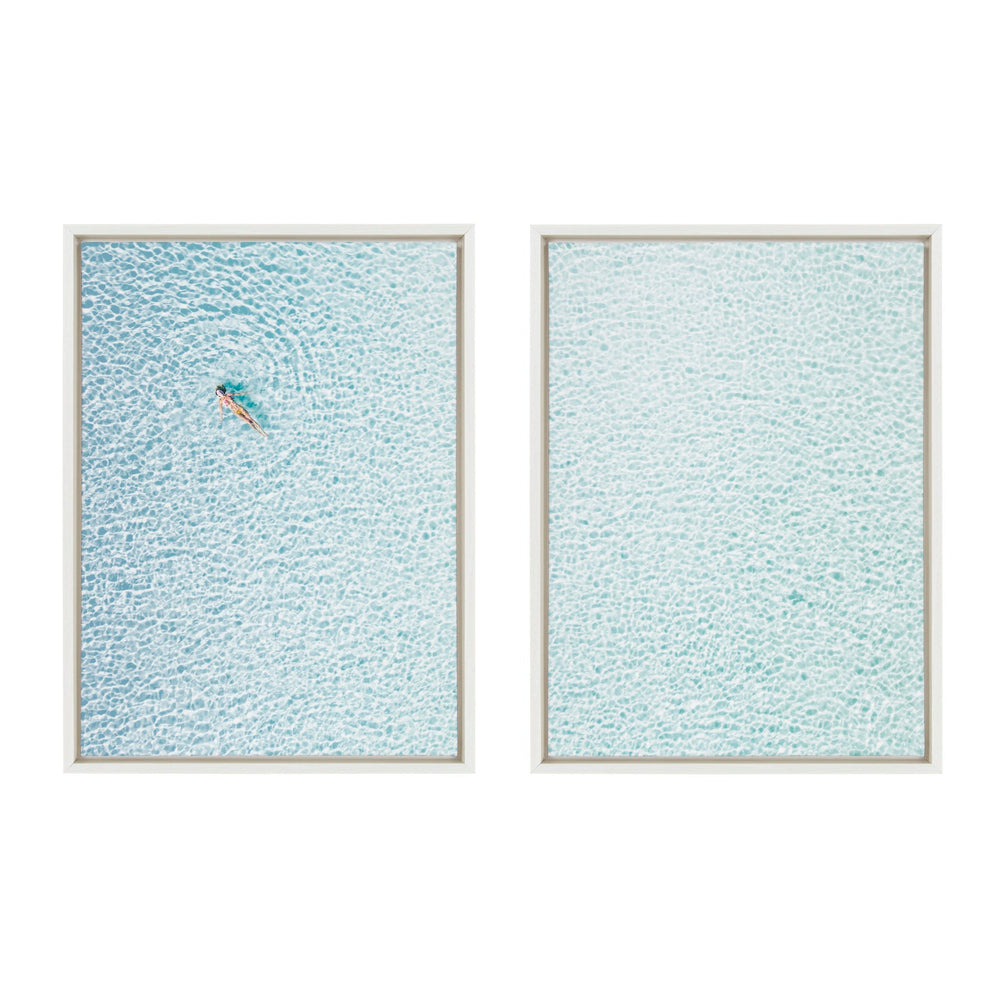 Sylvie Woman Floating I and II Framed Canvas by Amy Peterson Art Studio - Quahog Bay Bedding