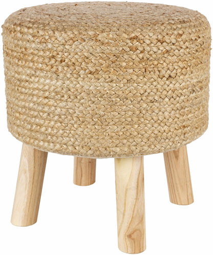 Tagaytay Natural Wood Stool Ottoman - Quahog Bay Bedding
