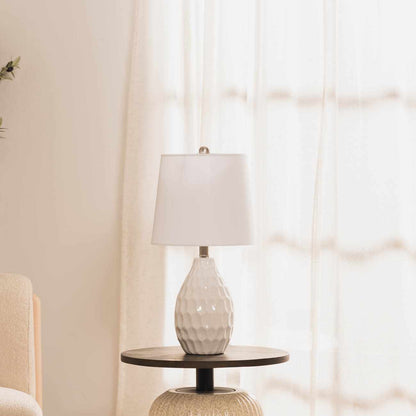 Taguig White Ceramic Table Lamp - Quahog Bay Bedding