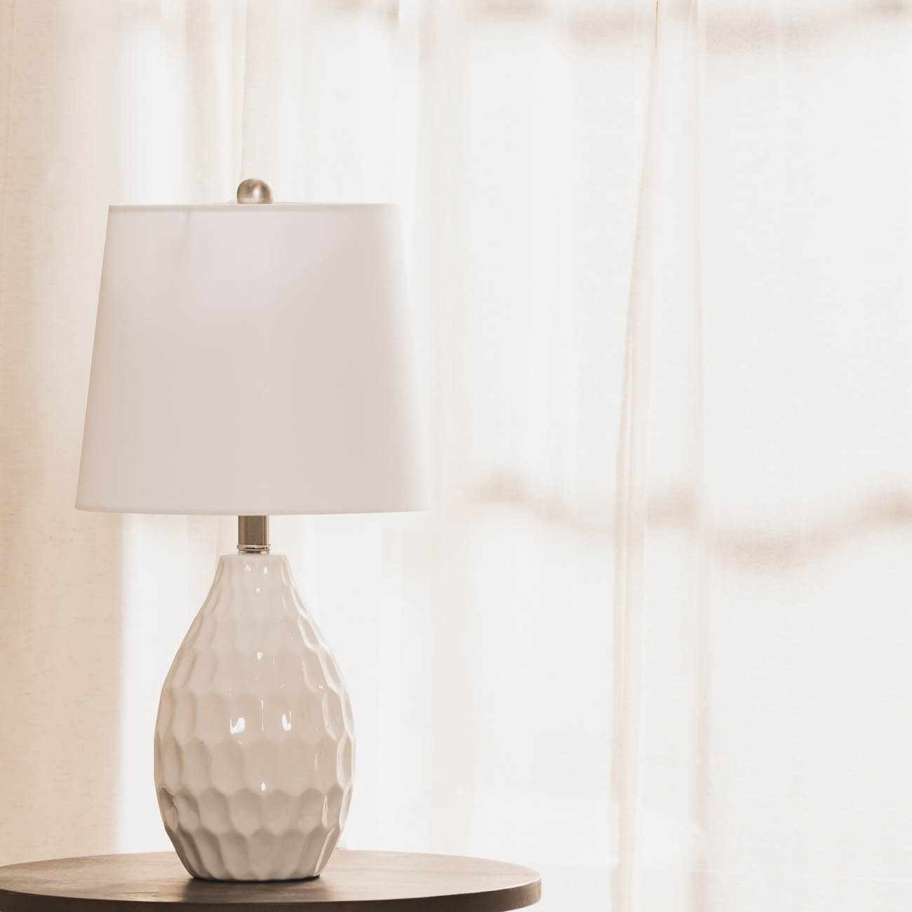 Taguig White Ceramic Table Lamp - Quahog Bay Bedding