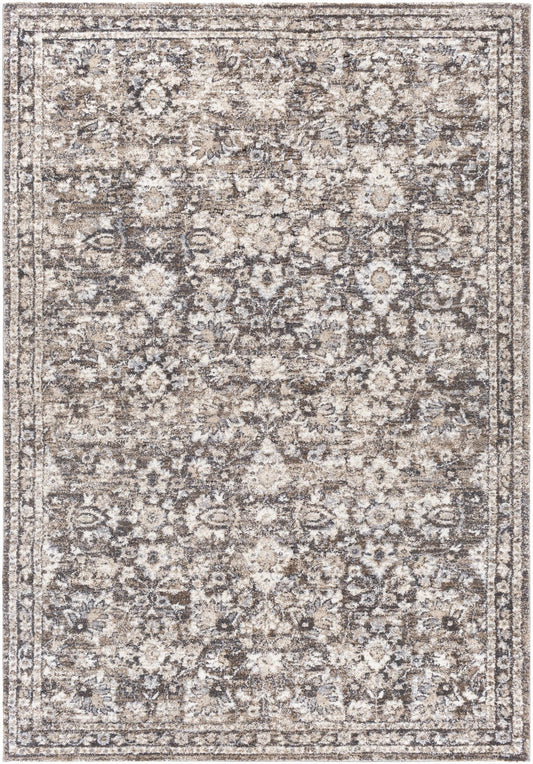 Talihina Brown Luxe Damask Rug - Quahog Bay Bedding