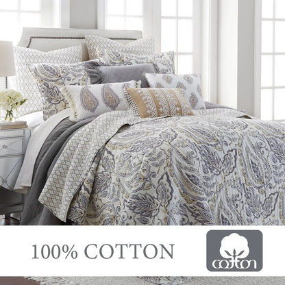 Tamsin Grey Quilt Set - Quahog Bay Bedding