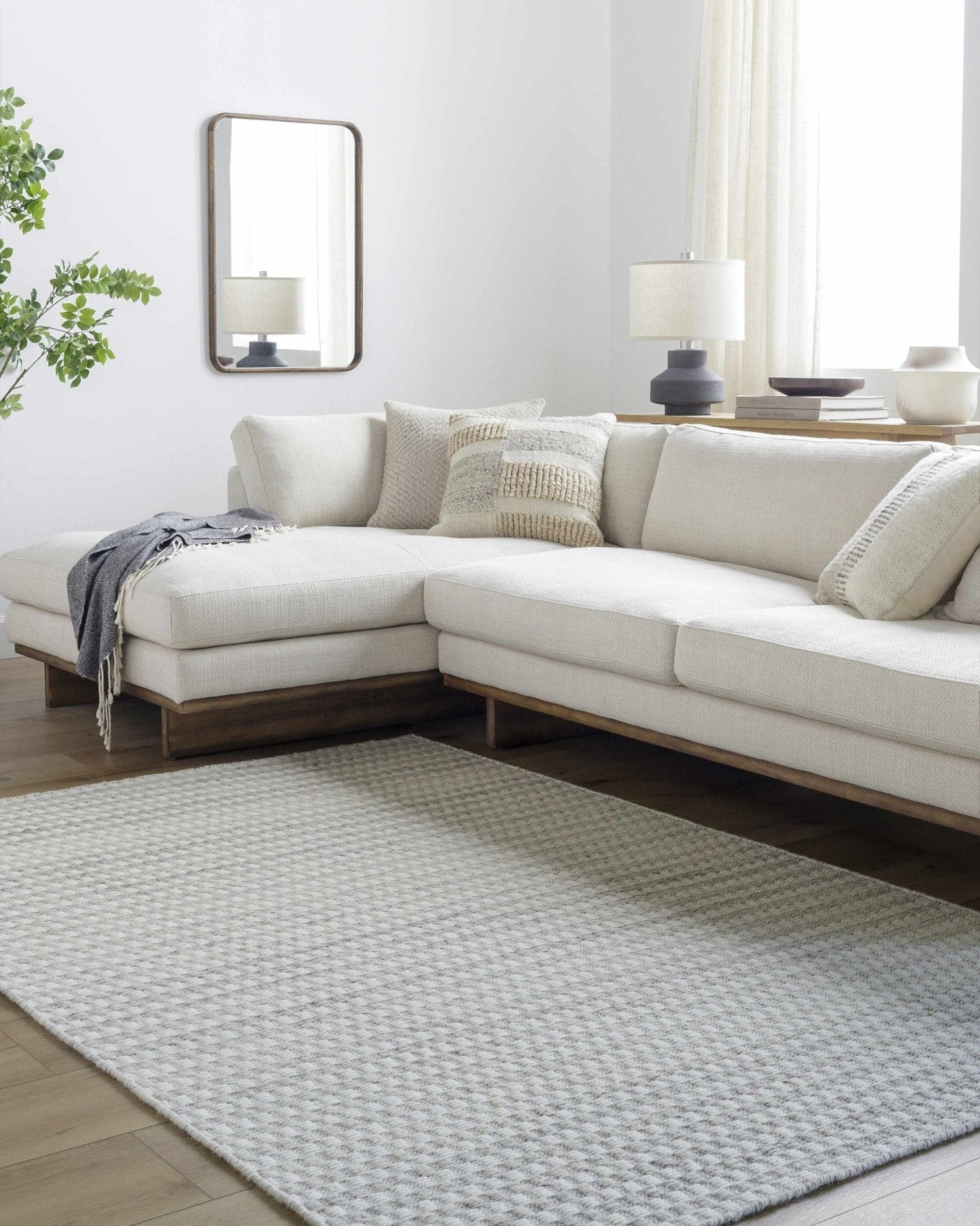 Tevah Pearl Wool Rug - Quahog Bay Bedding