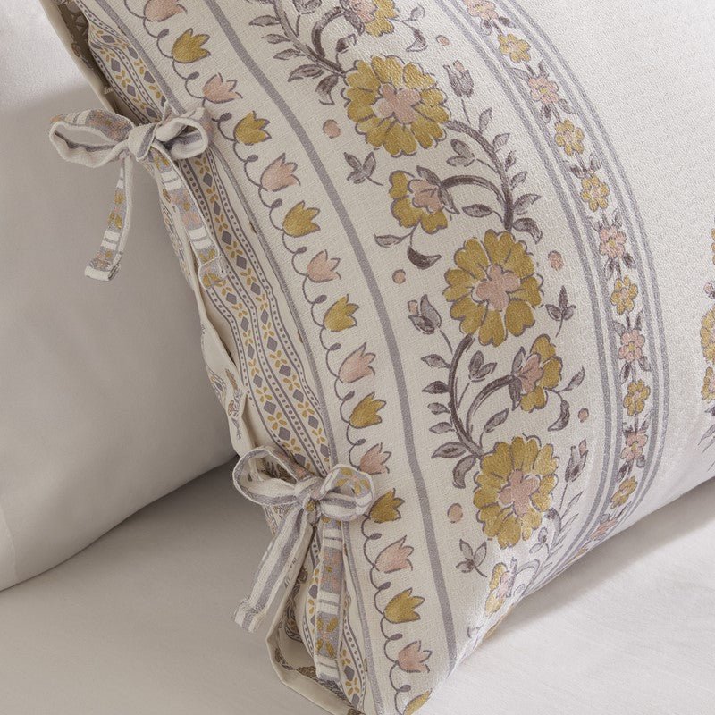 Thalia Vintage Bohemian Reversible Duvet Cover Set | 3-Piece | Blush/Gold - Quahog Bay Bedding