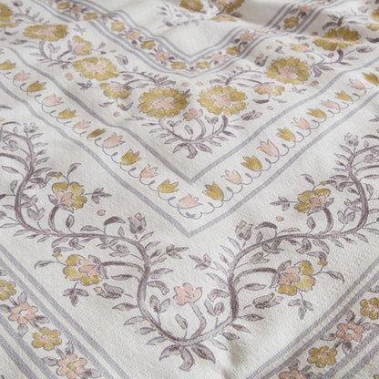 Thalia Vintage Bohemian Reversible Duvet Cover Set | 3-Piece | Blush/Gold - Quahog Bay Bedding