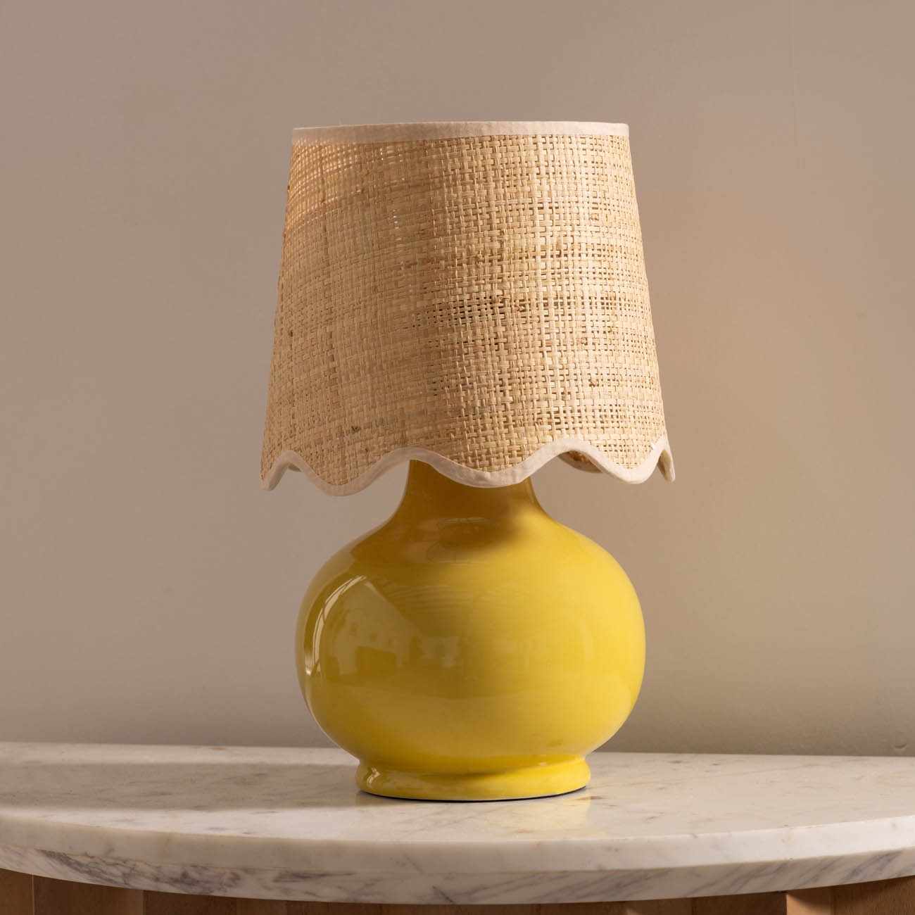 Theisseil Yellow Table Lamp - Quahog Bay Bedding