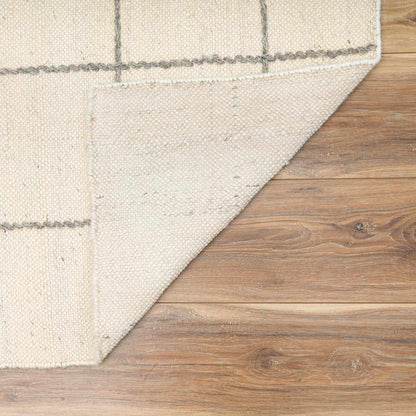 Tieve Black & White Grid Wool Rug - Quahog Bay Bedding