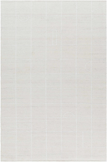 Tieve Off White Checkered Area Rug - Quahog Bay Bedding