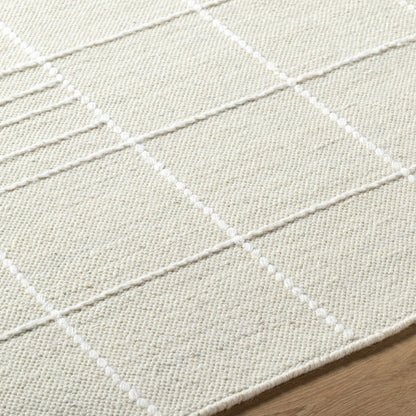 Tieve Off White Checkered Area Rug - Quahog Bay Bedding