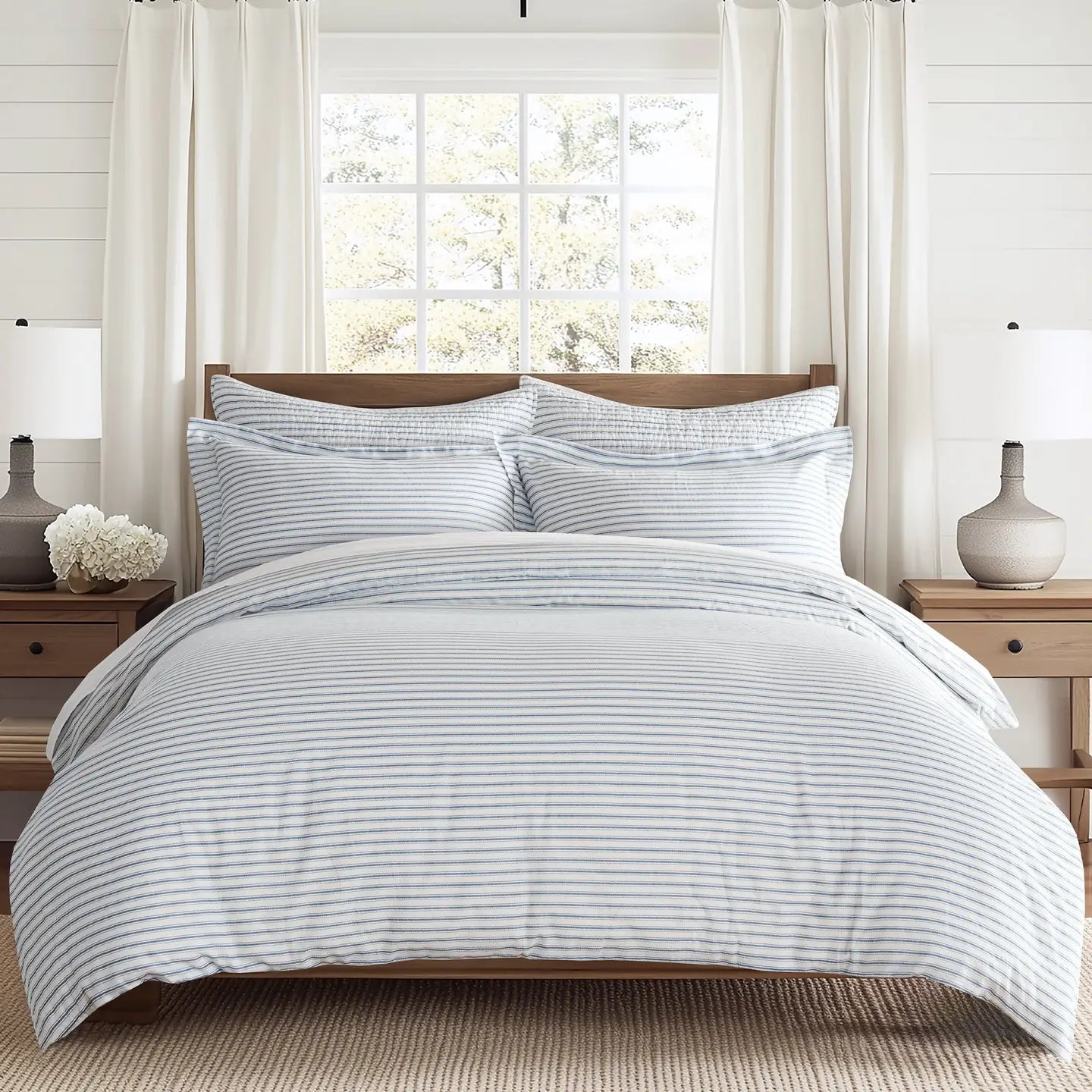 Tobago Stripe Comforter Set Coastal Bedding Set - Quahog Bay Bedding