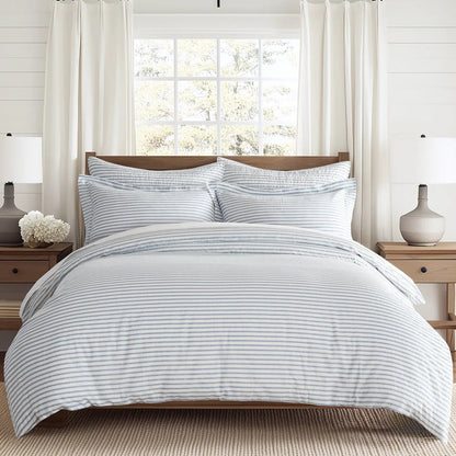 Tobago Stripe Comforter Set Coastal Bedding Set - Quahog Bay Bedding