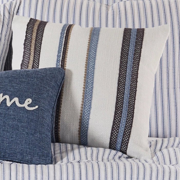 Tobago Stripe Pillow - Quahog Bay Bedding