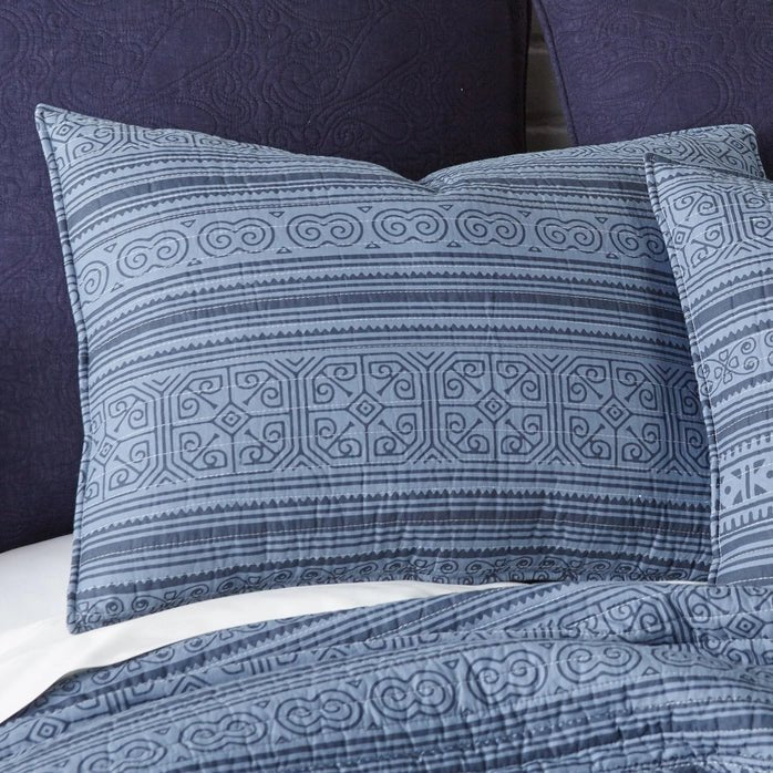 Tolteca Nautical Indigo Quilt Set - Nautical Themed Quilt Set - Quahog Bay Bedding