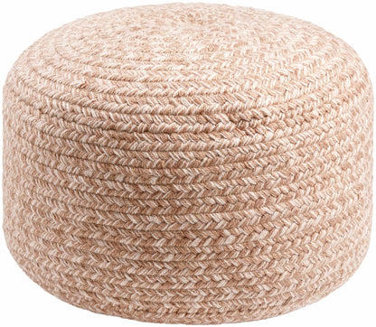 Tonanitla Natural Fiber Blush Knitted Pouf - Quahog Bay Bedding