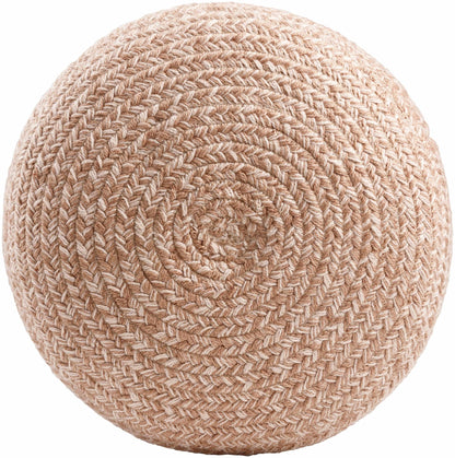 Tonanitla Natural Fiber Blush Knitted Pouf - Quahog Bay Bedding