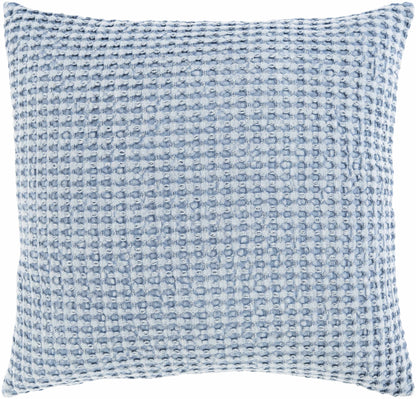 Toodyay Textured Light Blue Square Throw Pillow
