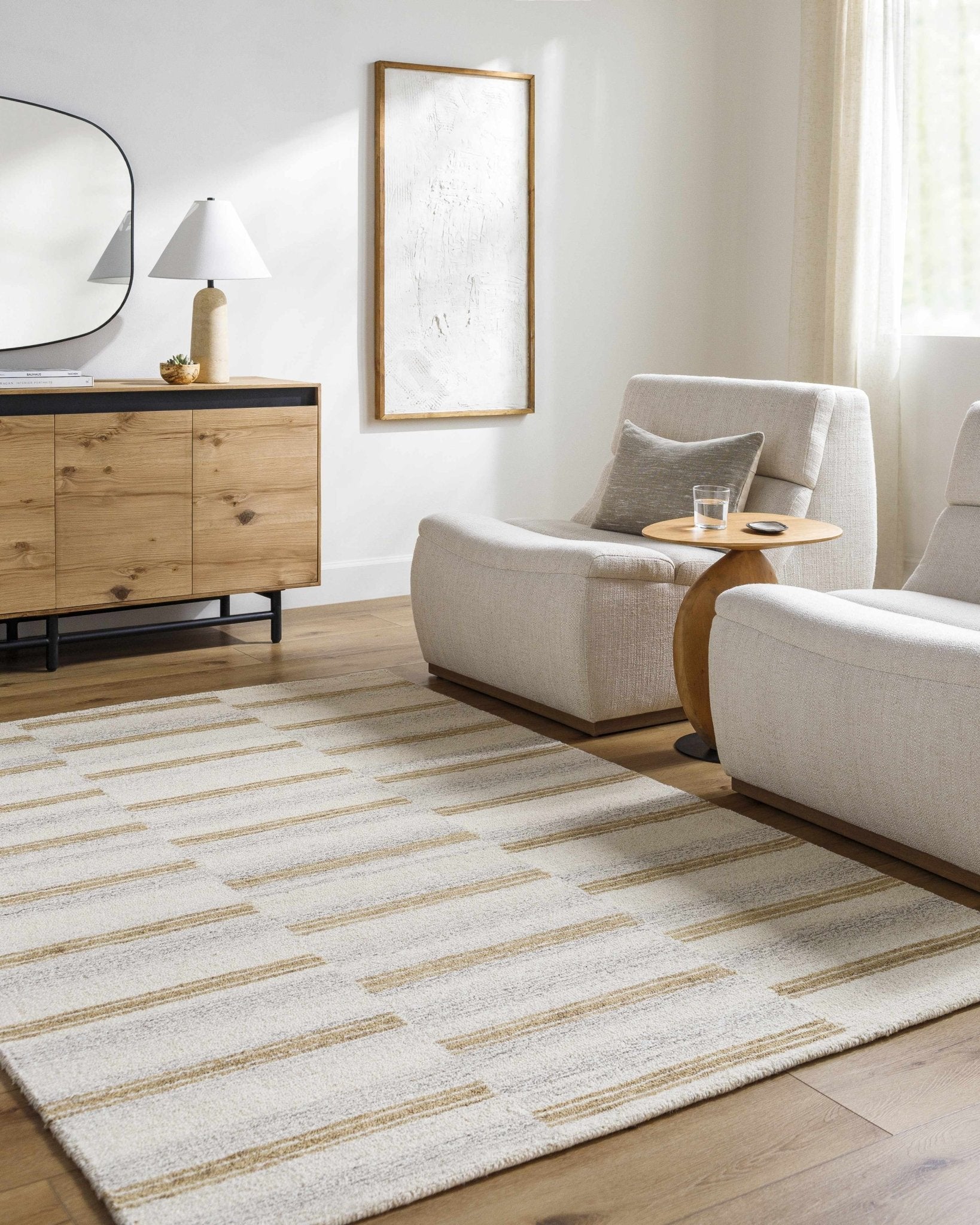 Toren Broken - Striped Area Rug - Quahog Bay Bedding