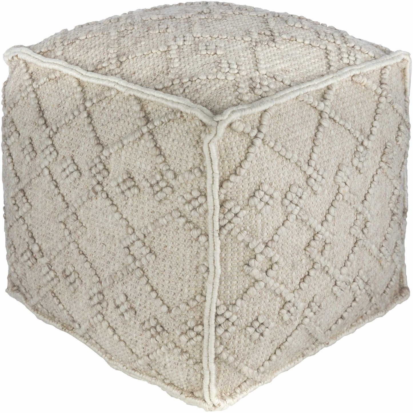 Toronto Hand Woven Wool Pouf - Quahog Bay Bedding