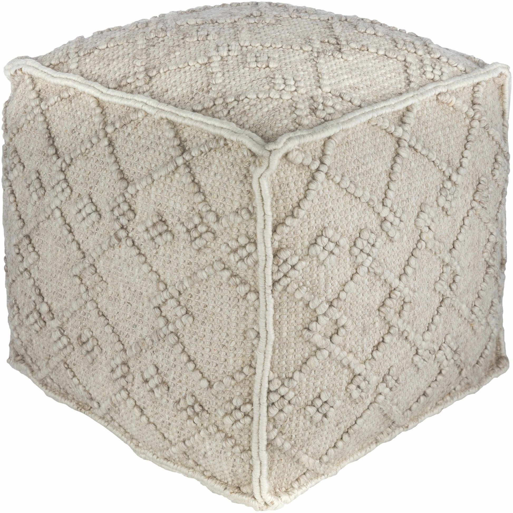 Toronto Hand Woven Wool Pouf - Quahog Bay Bedding