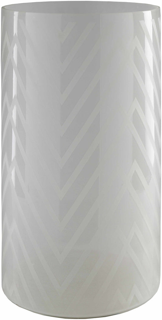 Ballajura White Chevron Pattern Glasas Stool
