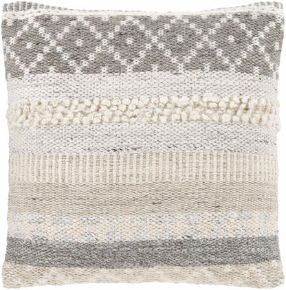 Truckee Neutral Textured Wool Throw Pillow - Quahog Bay Bedding