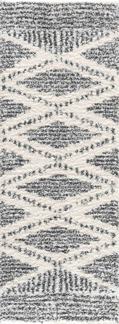 Trunding Plush Charcoal & Cream Area Rug - Plush Pile Rugs - Quahog Bay Bedding