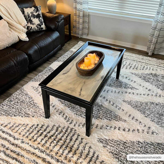 Trunding Plush Charcoal & Cream Area Rug - Plush Pile Rugs - Quahog Bay Bedding