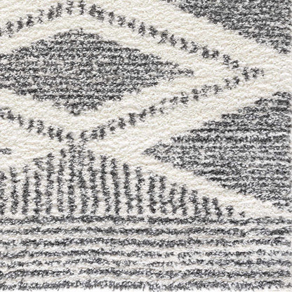 Trunding Plush Charcoal & Cream Area Rug - Plush Pile Rugs - Quahog Bay Bedding