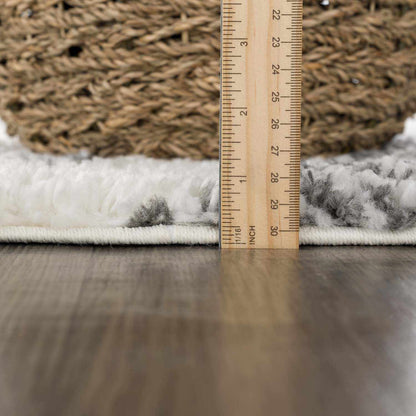 Trunding Plush Charcoal & Cream Area Rug - Plush Pile Rugs - Quahog Bay Bedding