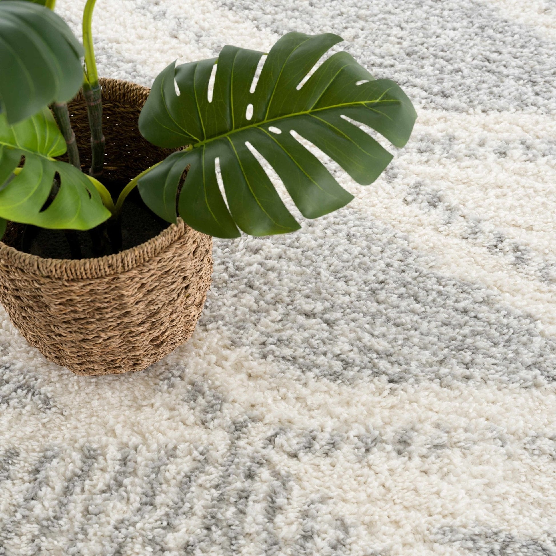 Trunding Plush Area Rug in Gray - Plush Pile Rugs - Quahog Bay Bedding