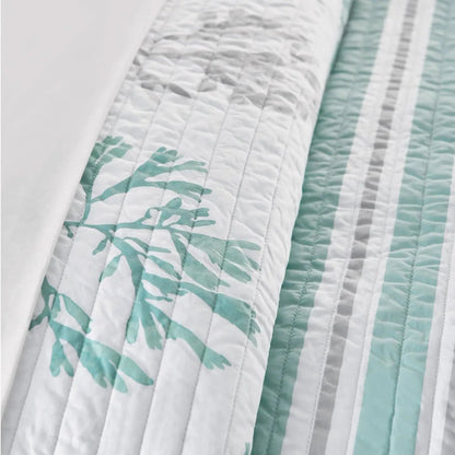 Truro 100% Cotton Quilt Cover Set Beautiful Coastal Bedding Sets - Spa Blue - Quahog Bay Bedding