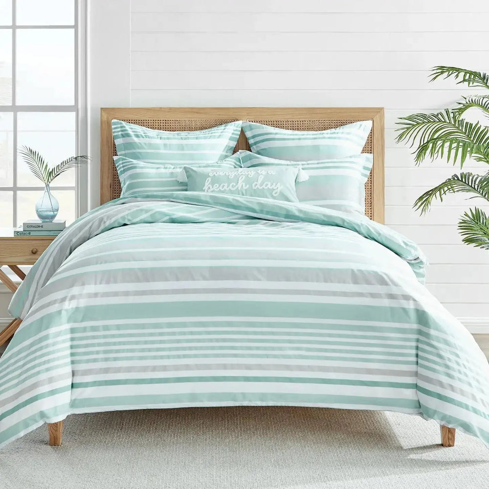 Truro Duvet/Comforter Set Spa Blue Coastal Bedding - Quahog Bay Bedding