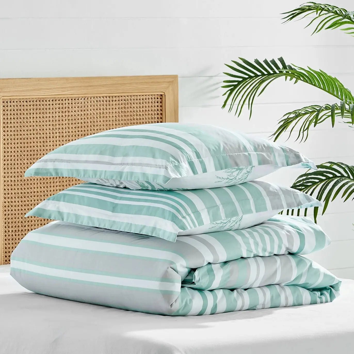 Truro Duvet/Comforter Set Spa Blue Coastal Bedding - Quahog Bay Bedding