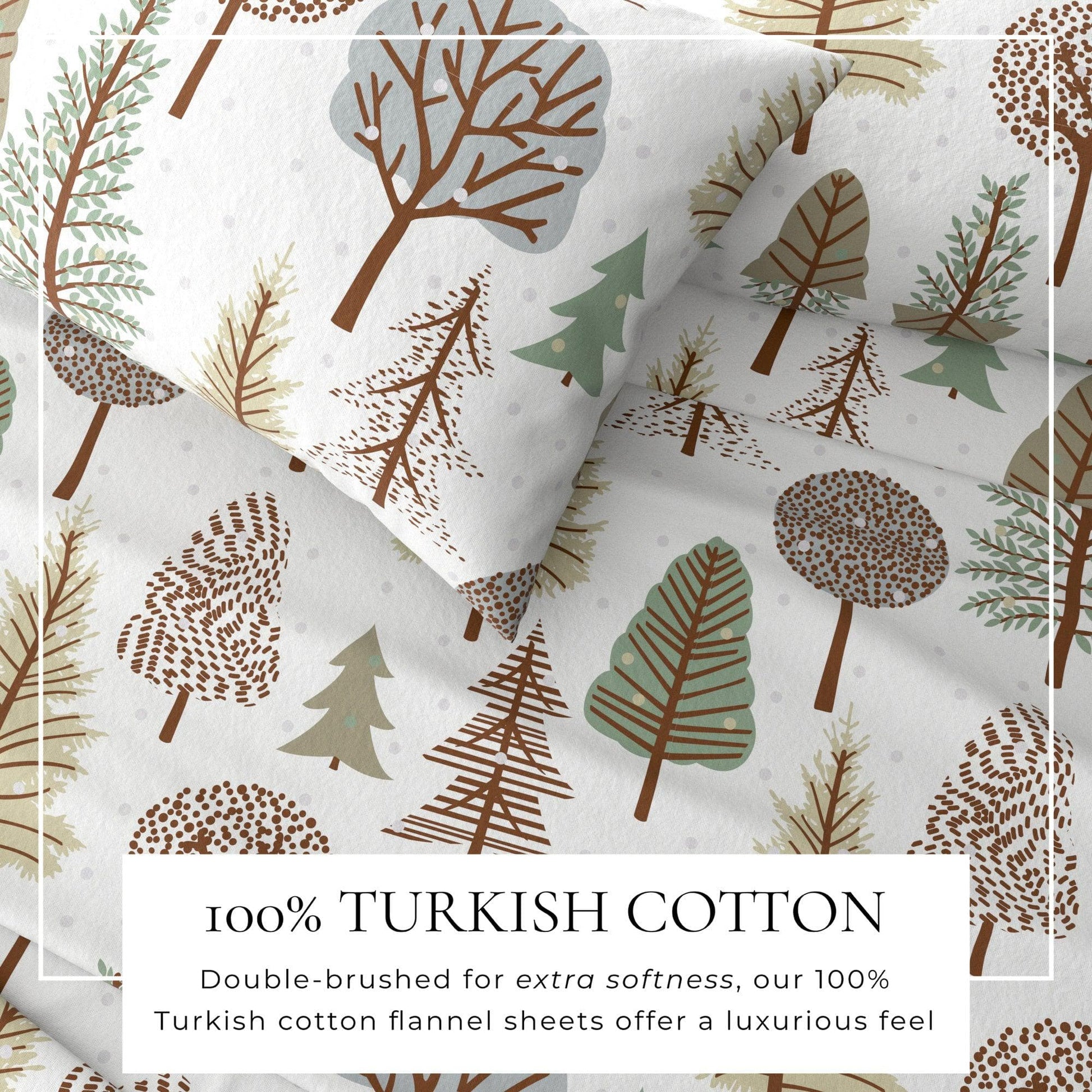 Turkish Cotton Flannel Sheet Sets - Fall & Christmas Sheet Sets - Quahog Bay Bedding