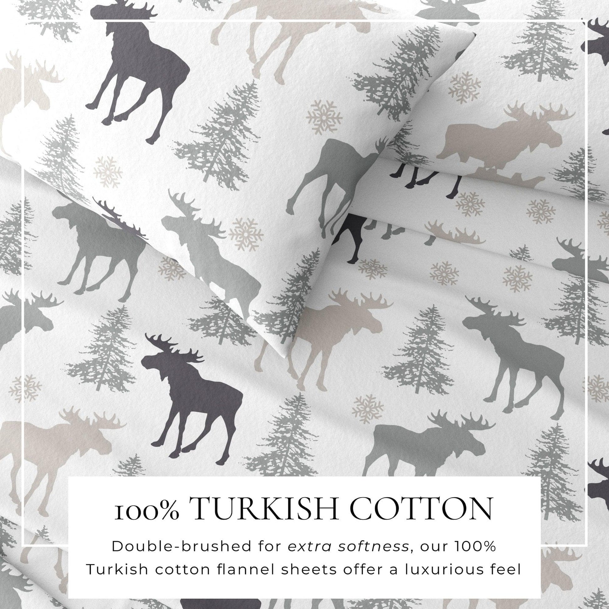 Turkish Cotton Flannel Sheet Sets - Fall & Christmas Sheet Sets - Quahog Bay Bedding