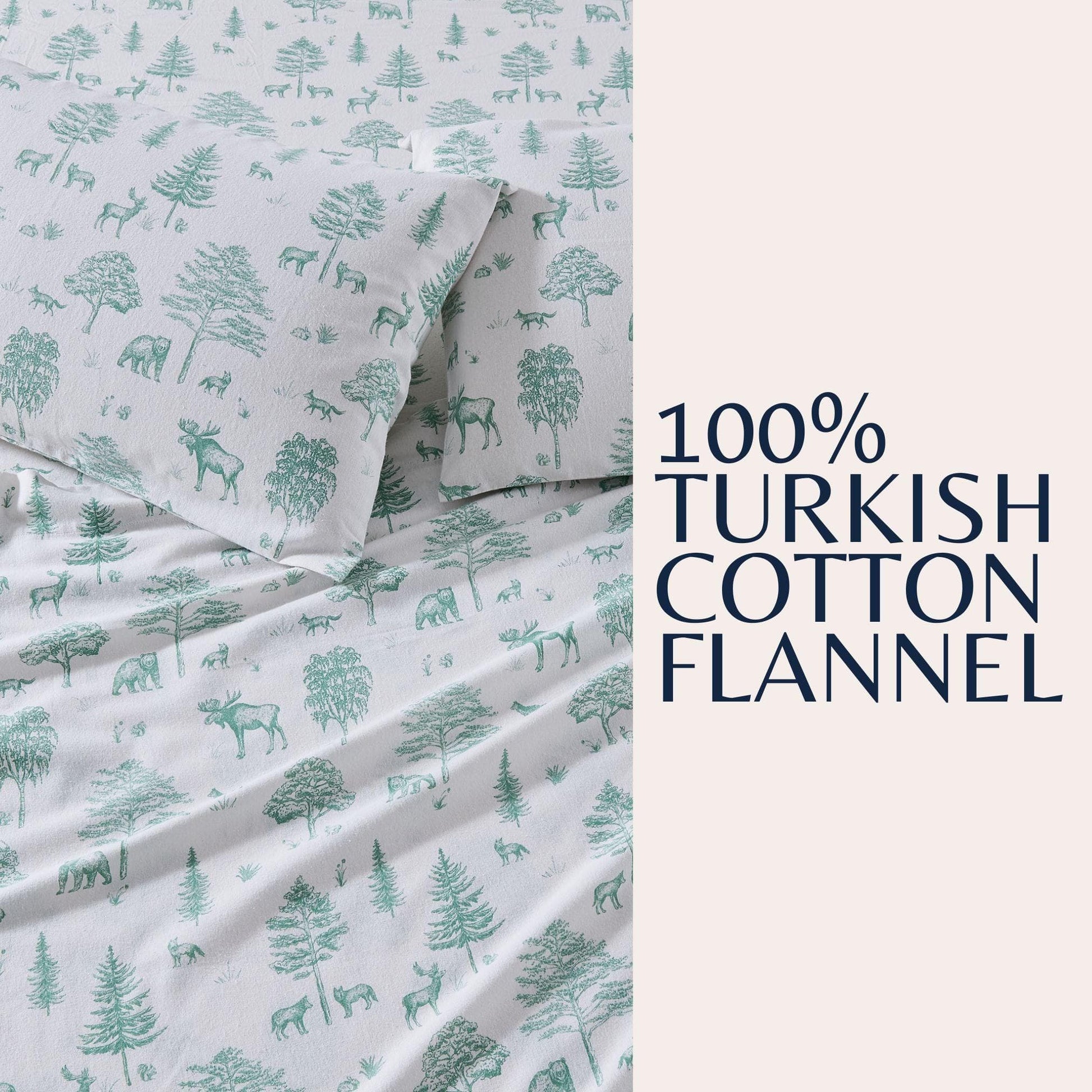 Turkish Cotton Flannel Sheet Sets - Fall & Christmas Sheet Sets - Quahog Bay Bedding