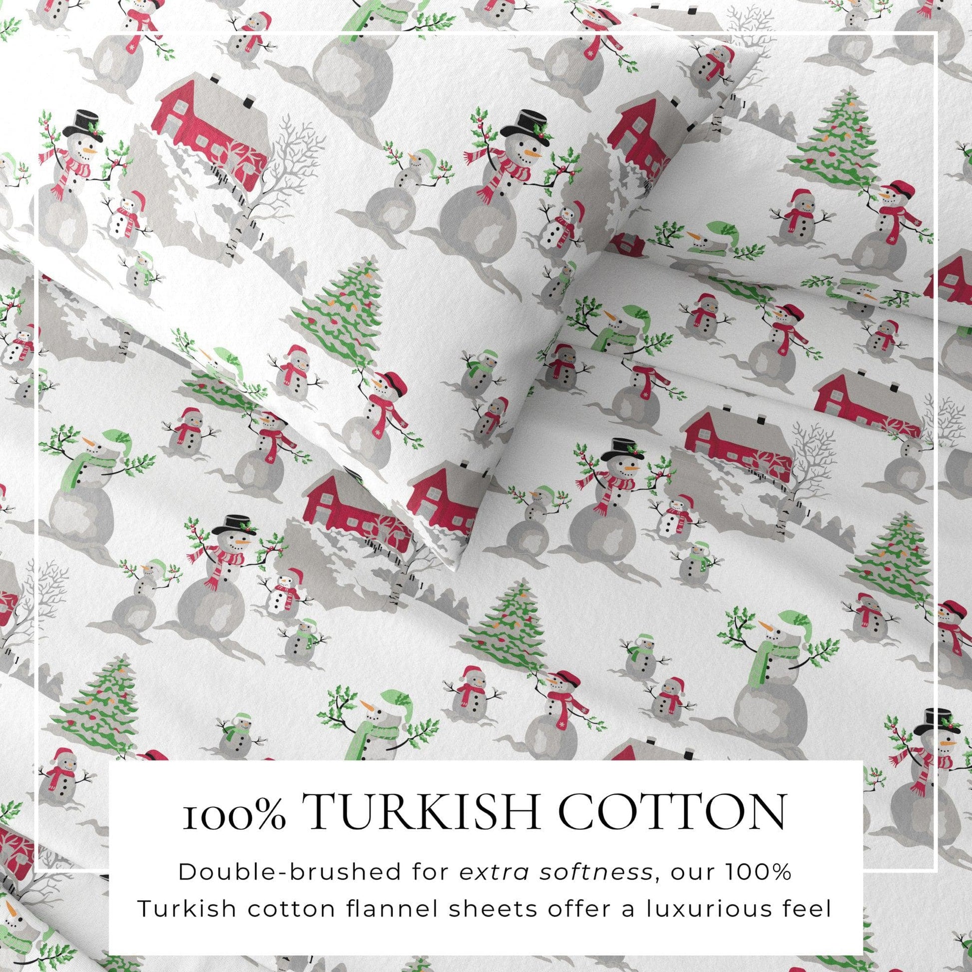 Turkish Cotton Flannel Sheet Sets - Fall & Christmas Sheet Sets - Quahog Bay Bedding