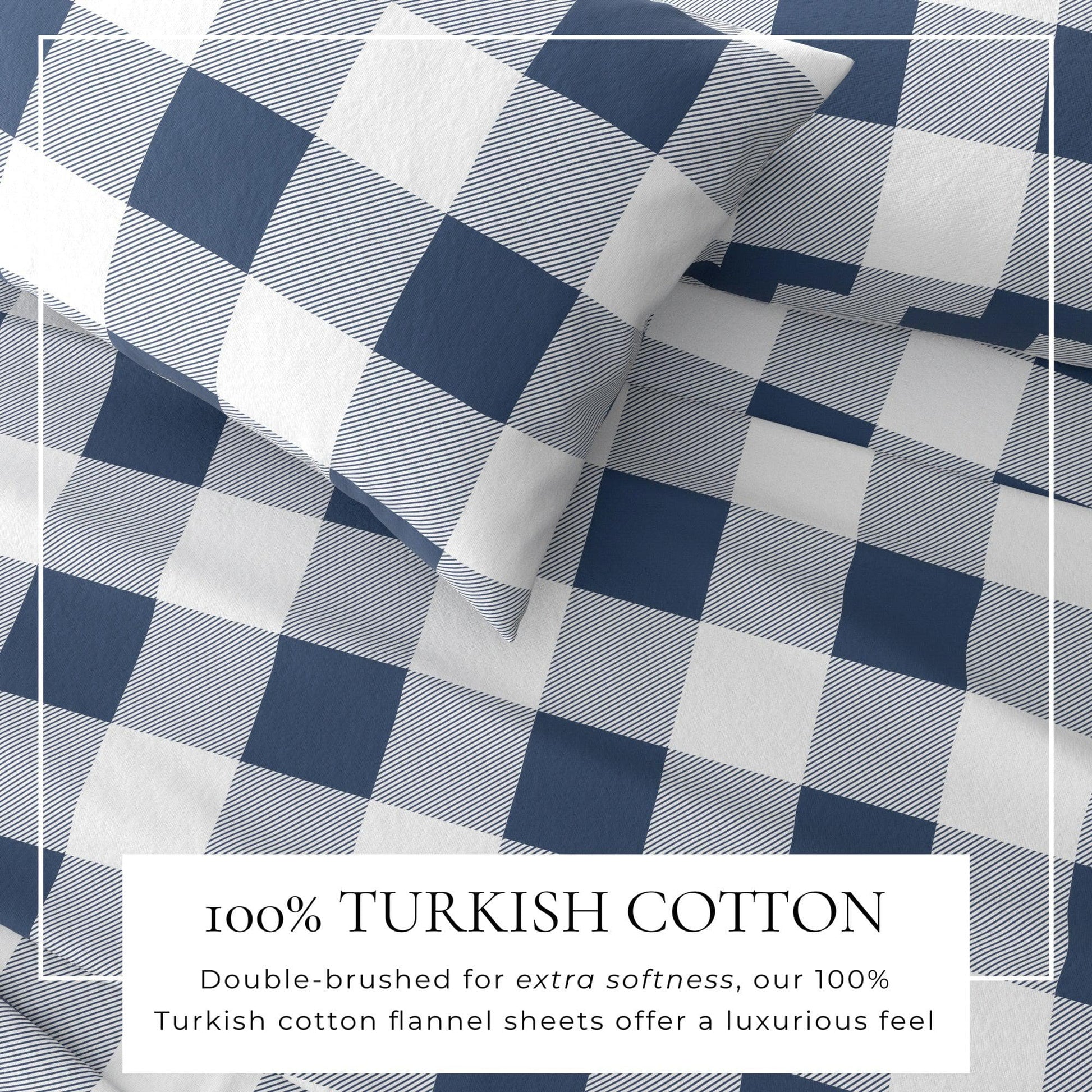 Turkish Cotton Flannel Sheets - Fall & Christmas Themed Flannel Sheets - Quahog Bay Bedding