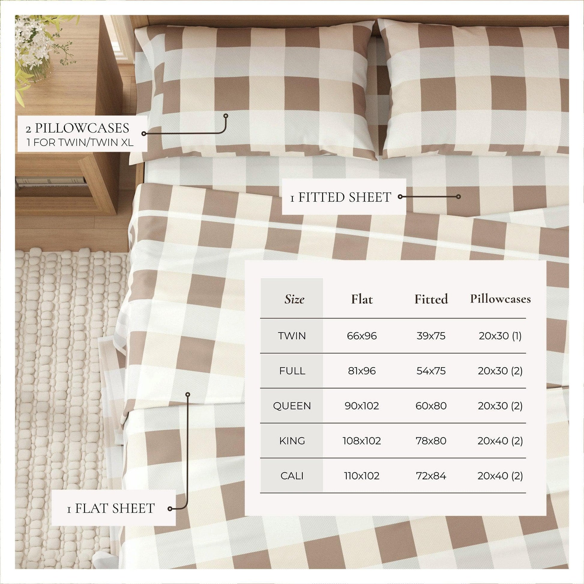 Turkish Cotton Flannel Sheets - Fall & Christmas Themed Flannel Sheets - Quahog Bay Bedding