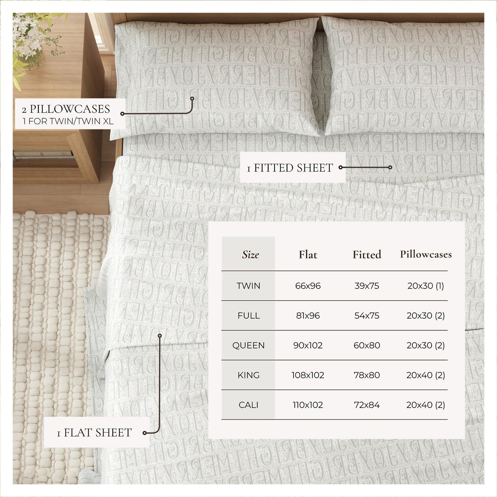 Turkish Cotton Flannel Sheets - Fall & Christmas Themed Flannel Sheets - Quahog Bay Bedding