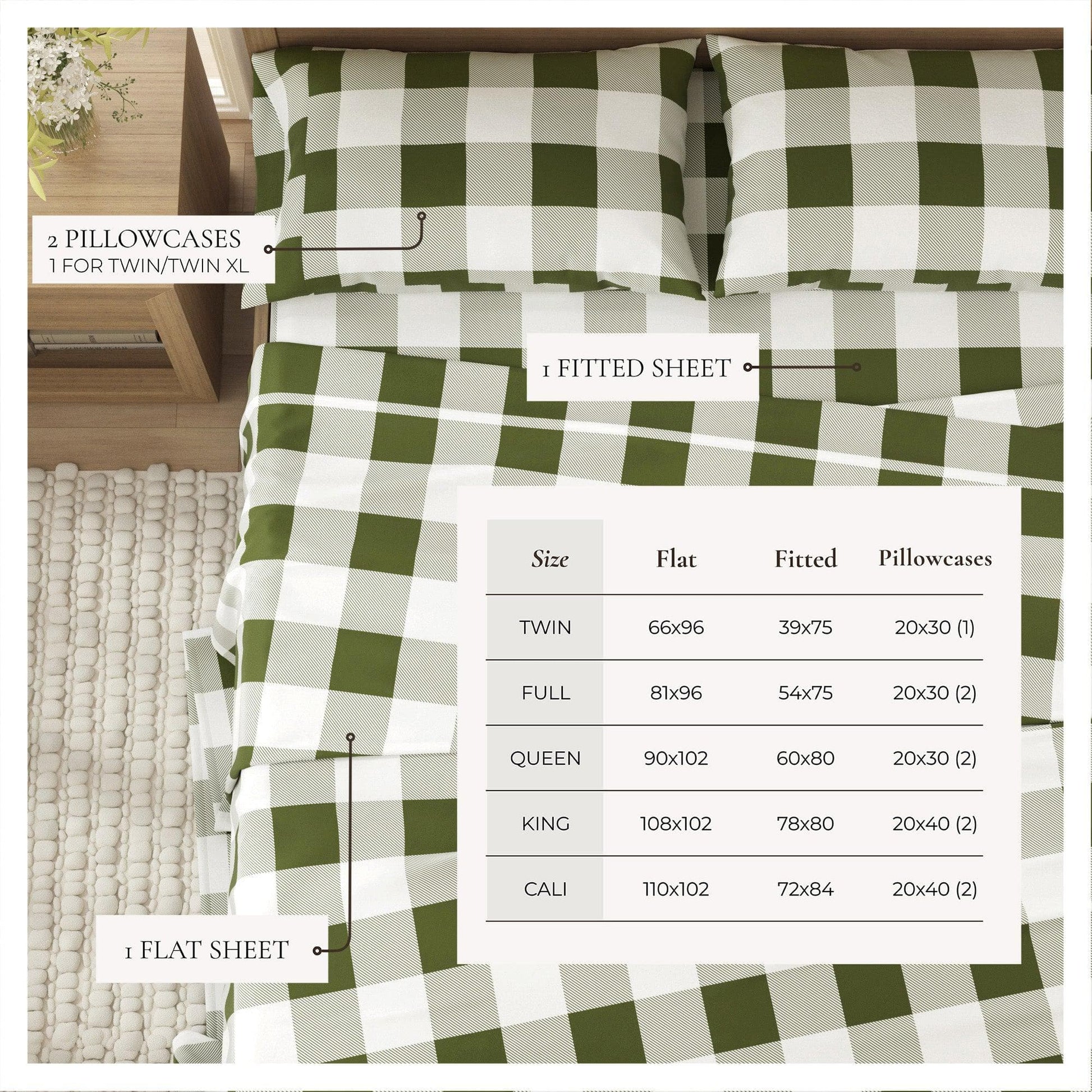 Turkish Cotton Flannel Sheets - Fall & Christmas Themed Flannel Sheets - Quahog Bay Bedding