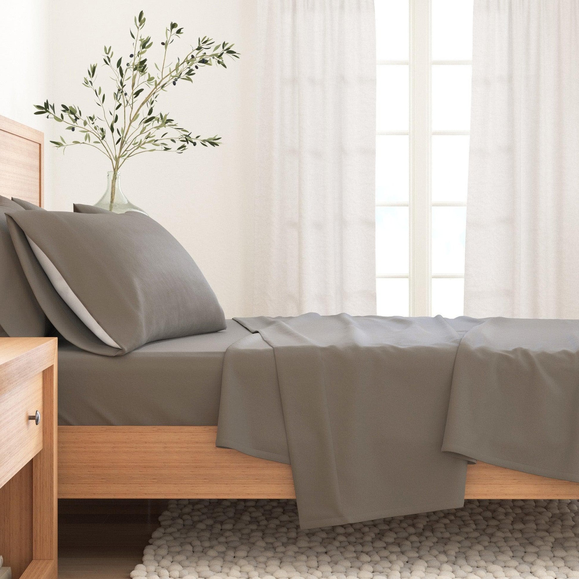 Turkish Cotton Flannel Sheets - Solid Flannel Sheet Sets - Solid Colors - Quahog Bay Bedding