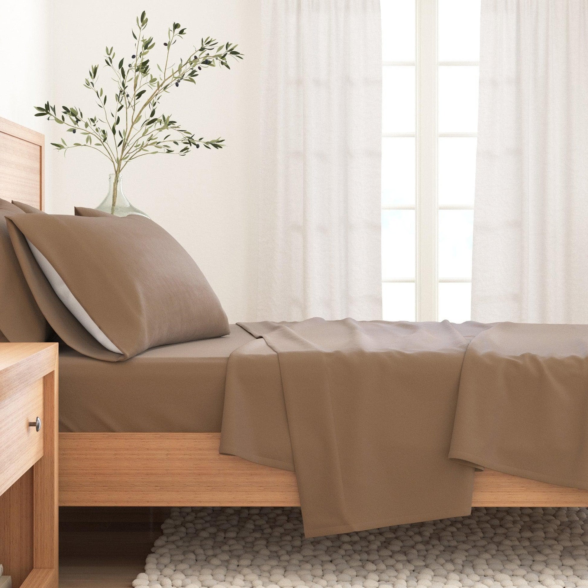 Turkish Cotton Flannel Sheets - Solid Flannel Sheet Sets - Solid Colors - Quahog Bay Bedding